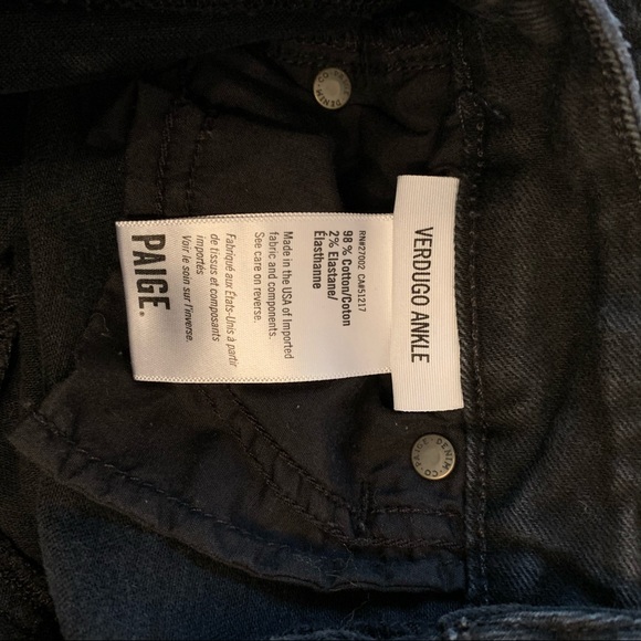 Verdugo Ankle Uneven Hem jeans Vintage Black PAIGE - Picture 5 of 14